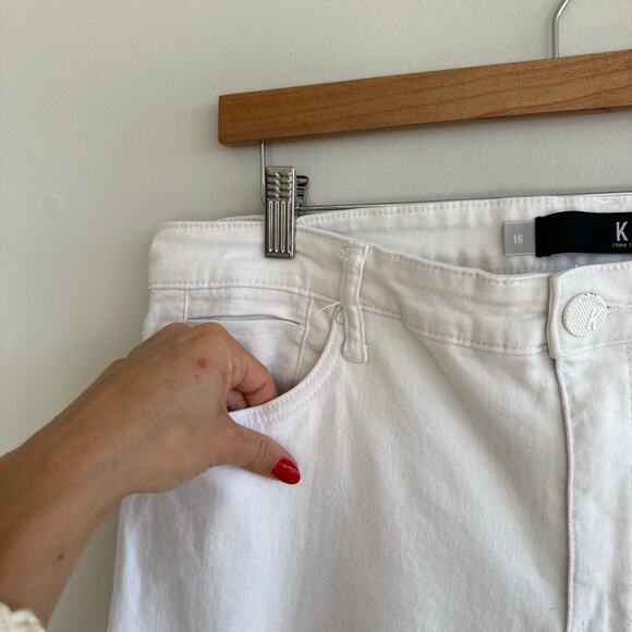 Kut From The Kloth Stella High Rise Fab Ab Flare Jeans White 16 - Picture 6 of 12